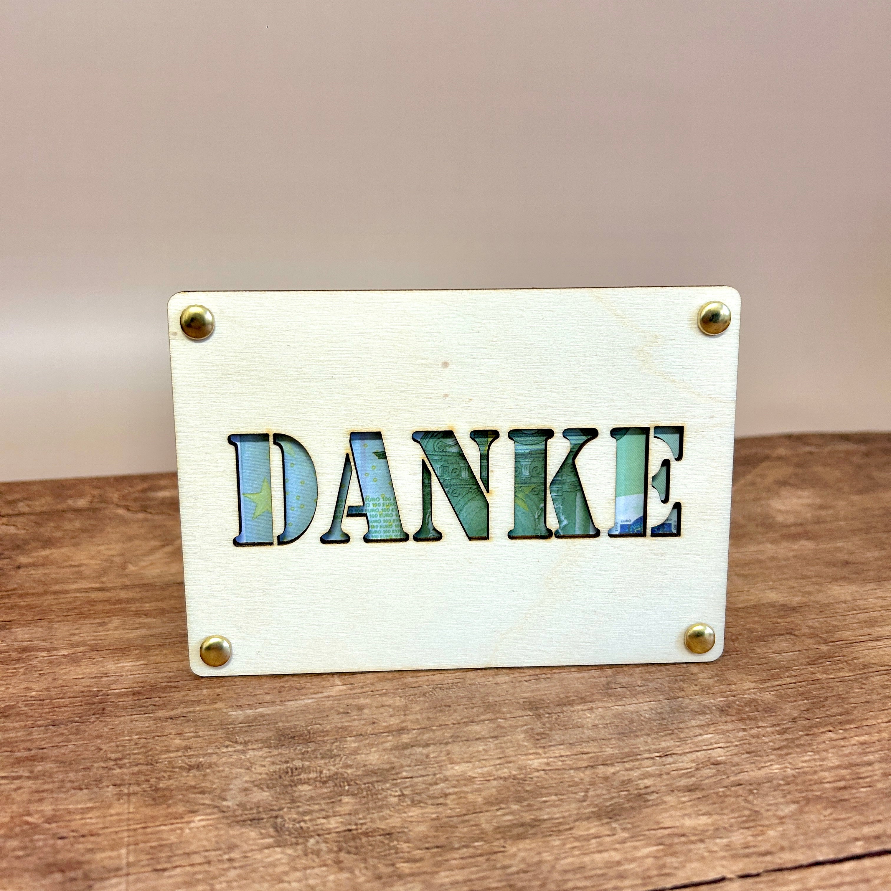 Geldgeschenk Holz | DANKE