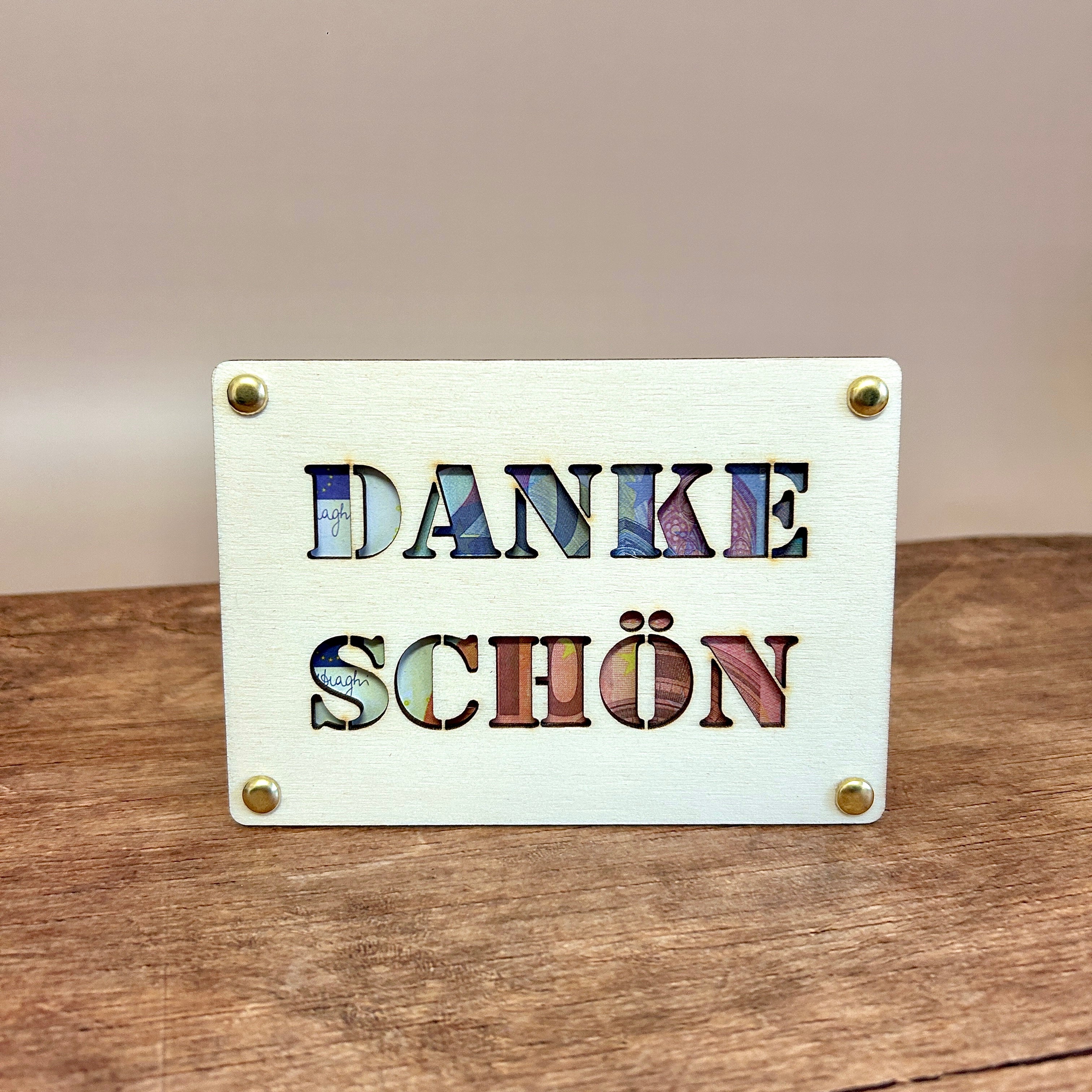 Geldgeschenk Holz | DANKE