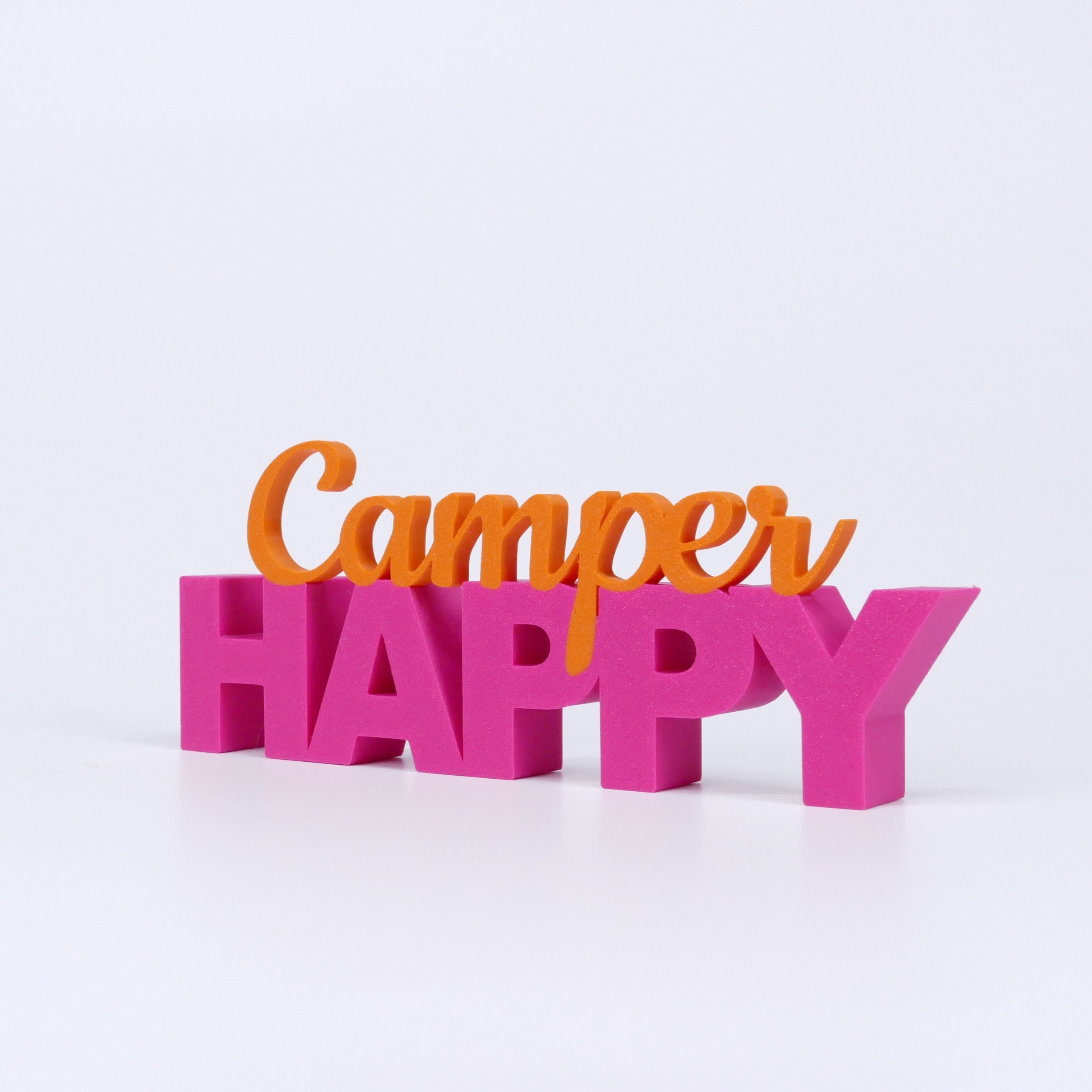 HAPPY Camper Schriftzug Deko 3D Aufsteller