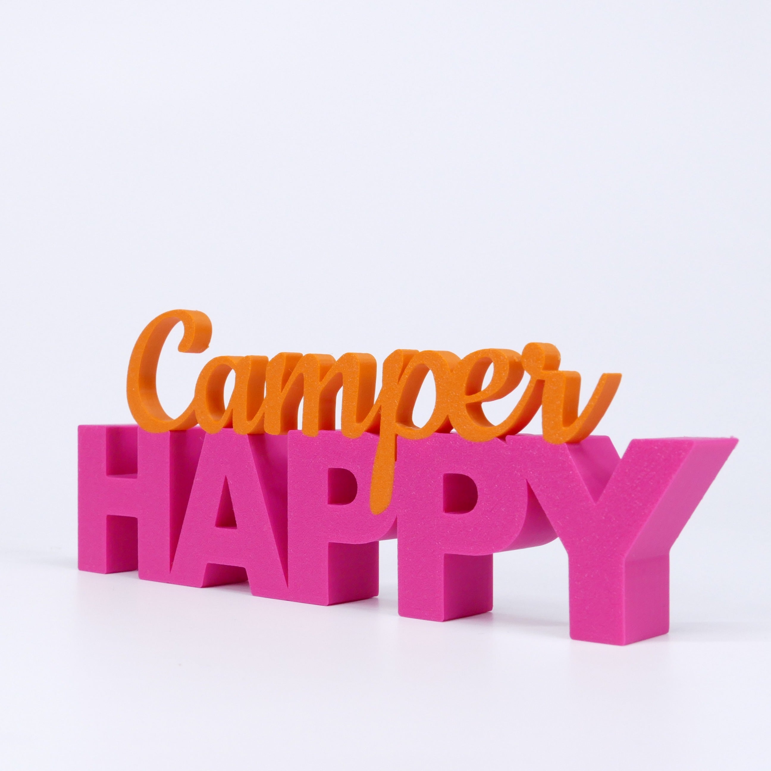 HAPPY Camper Schriftzug Deko 3D Aufsteller