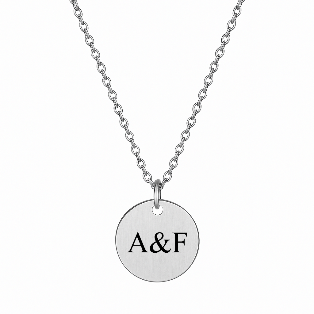 Personalisierte Edelstahl-Halskette mit Gravur – Silber oder Gold | 15mm
