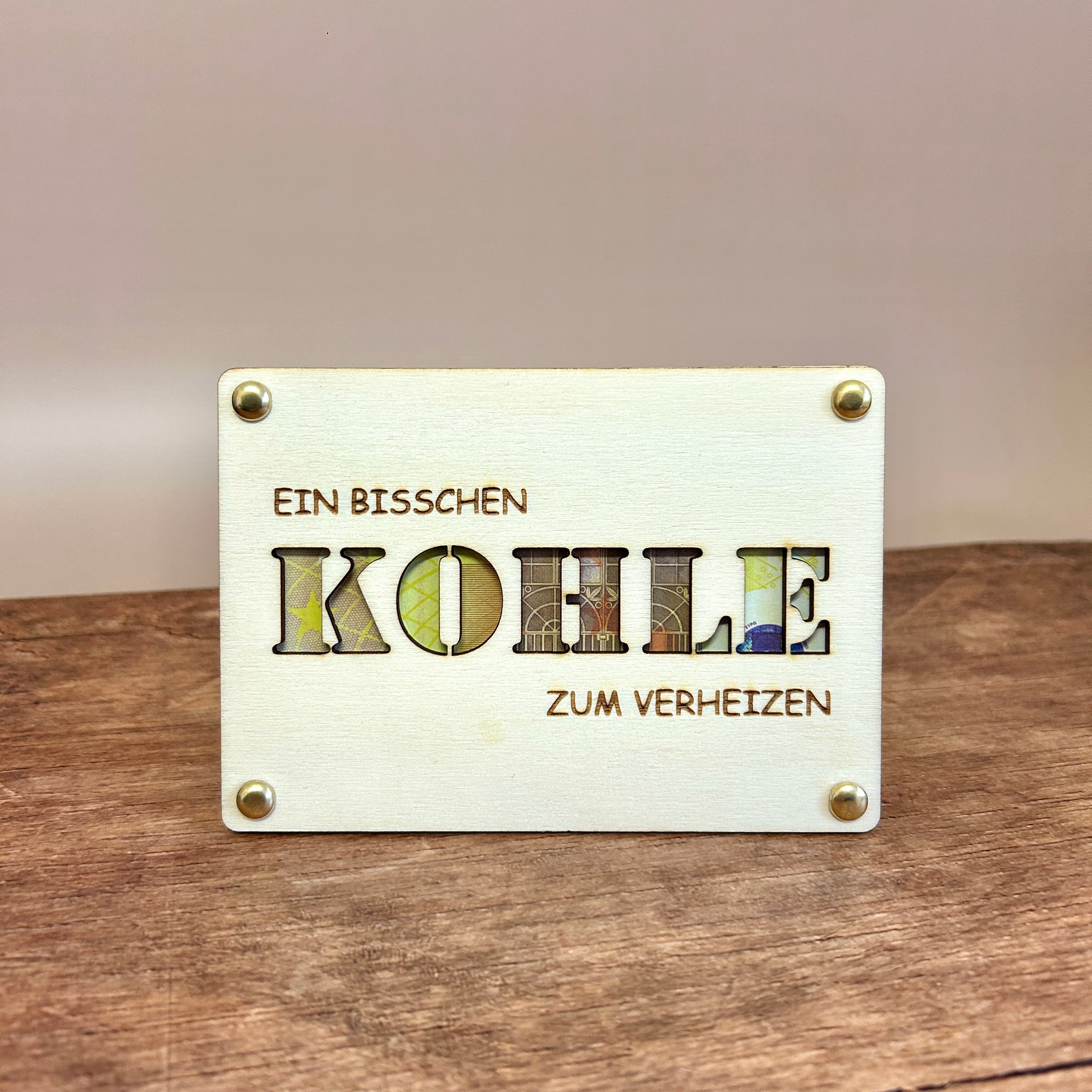 Geldgeschenk Holz | Kohle