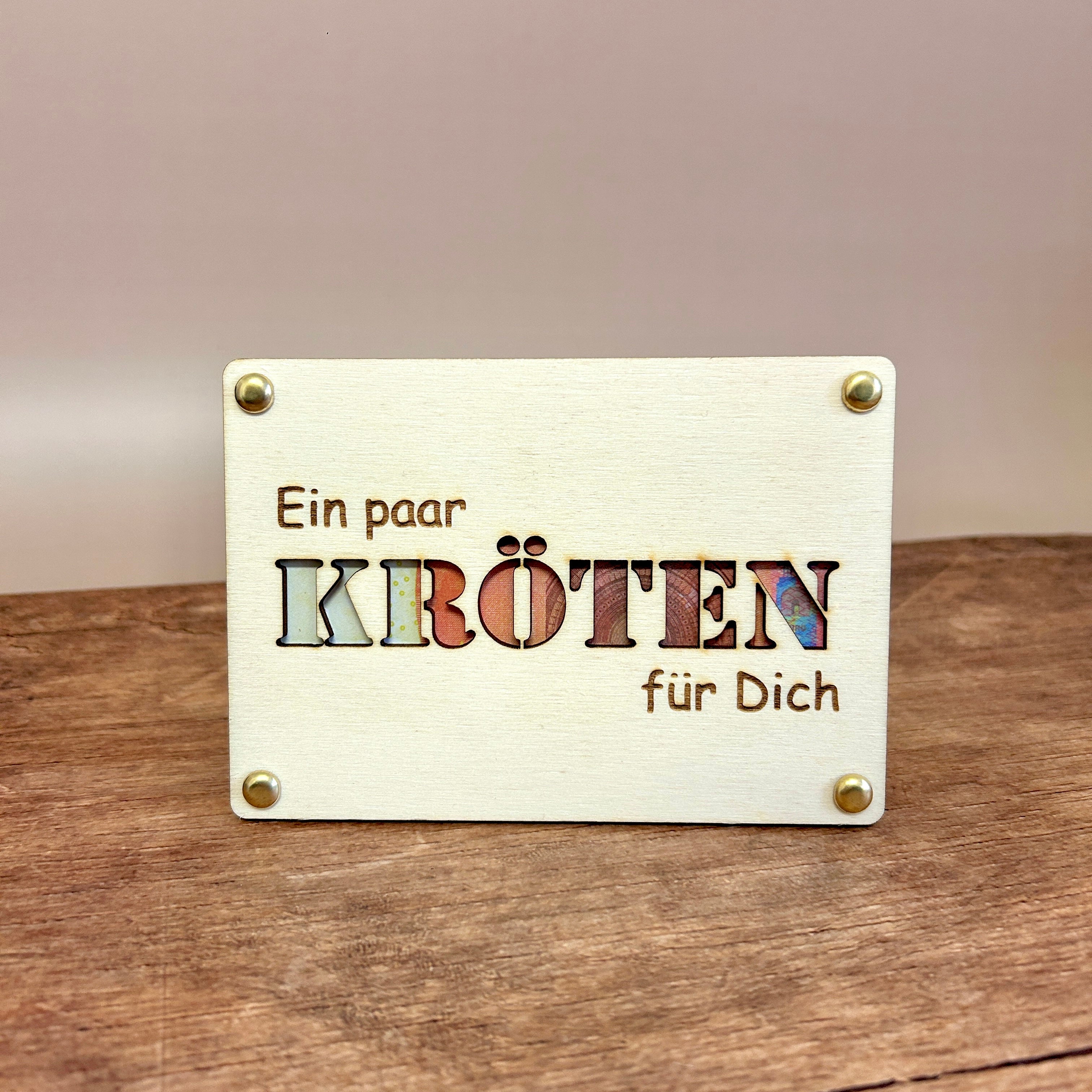 Geldgeschenk Holz | Kröten