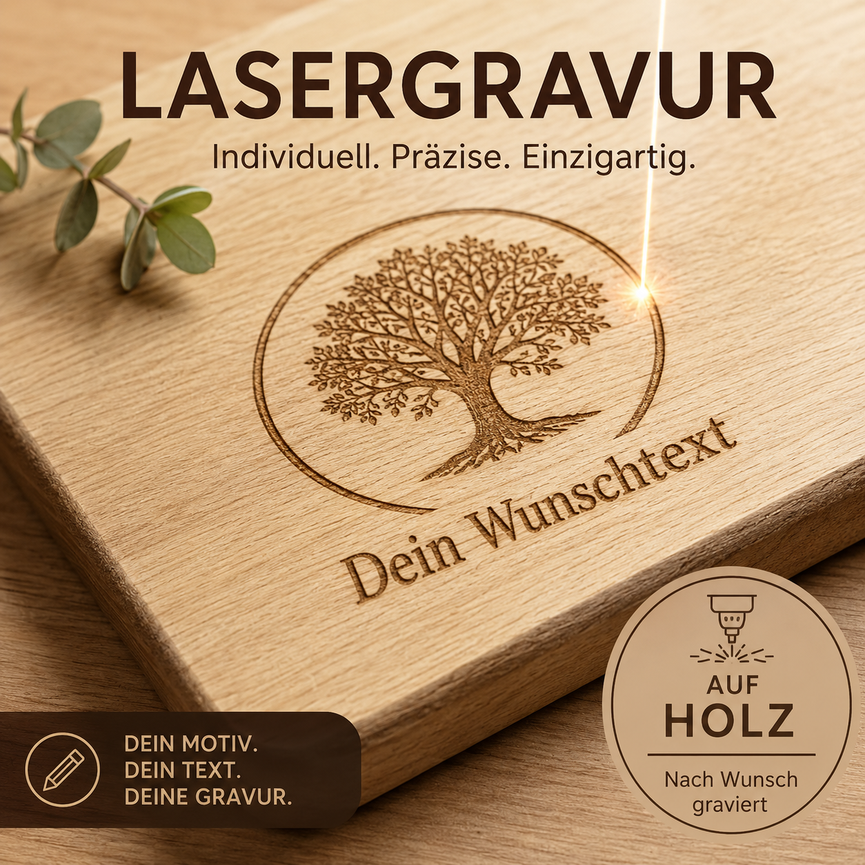 LASERGRAVUR auf Holz