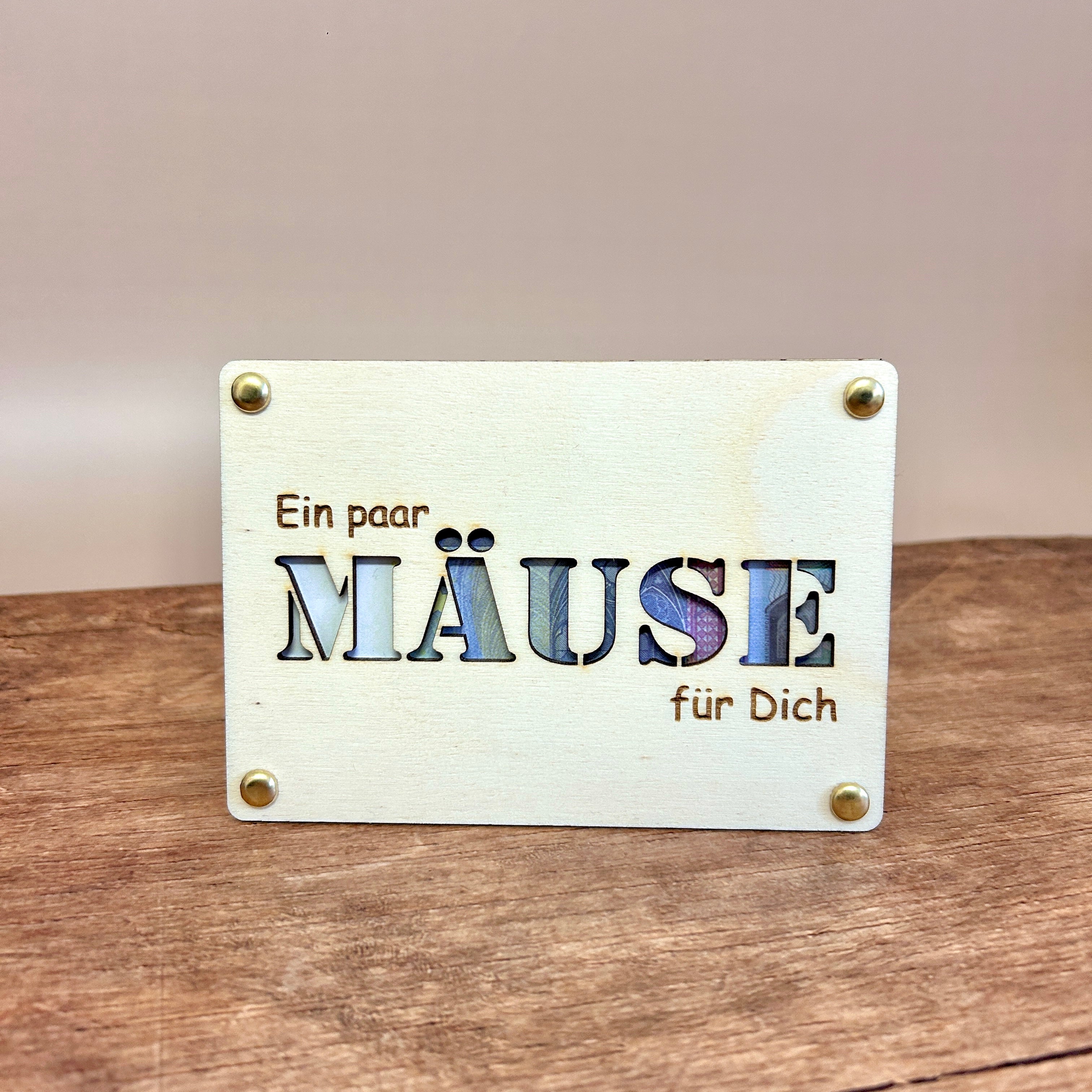 Geldgeschenk Holz | Mäuse