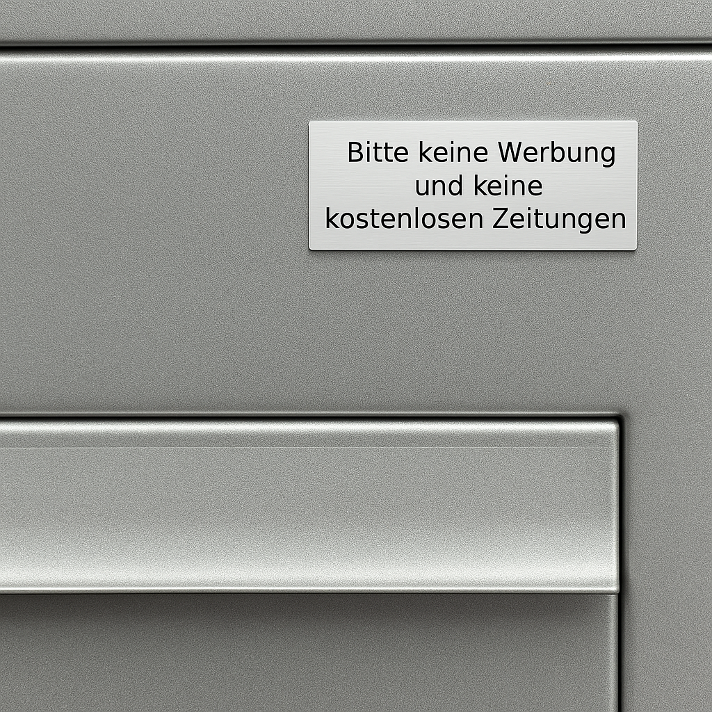 Bitte keine Werbung Schild