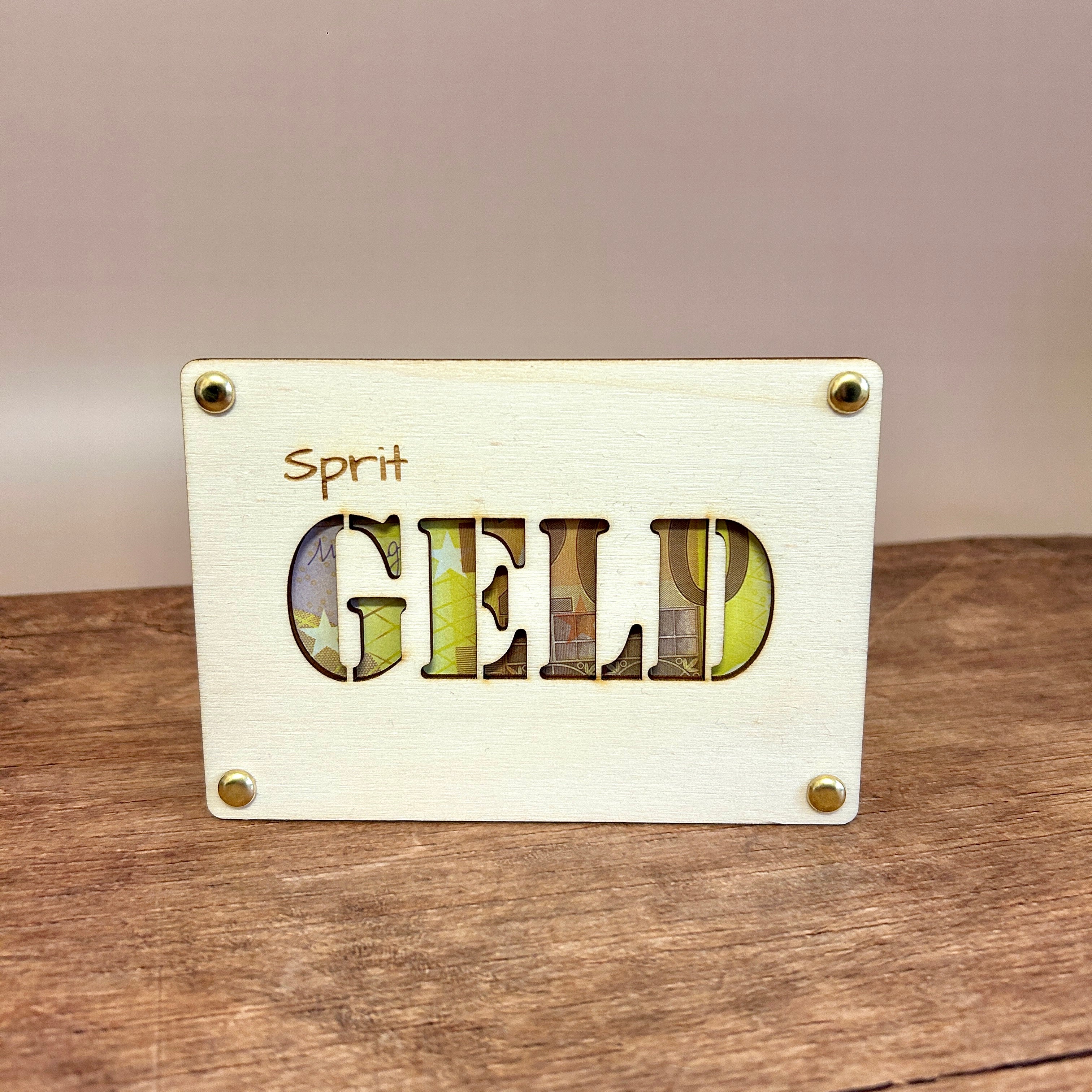 Geldgeschenk Holz | Spritgeld
