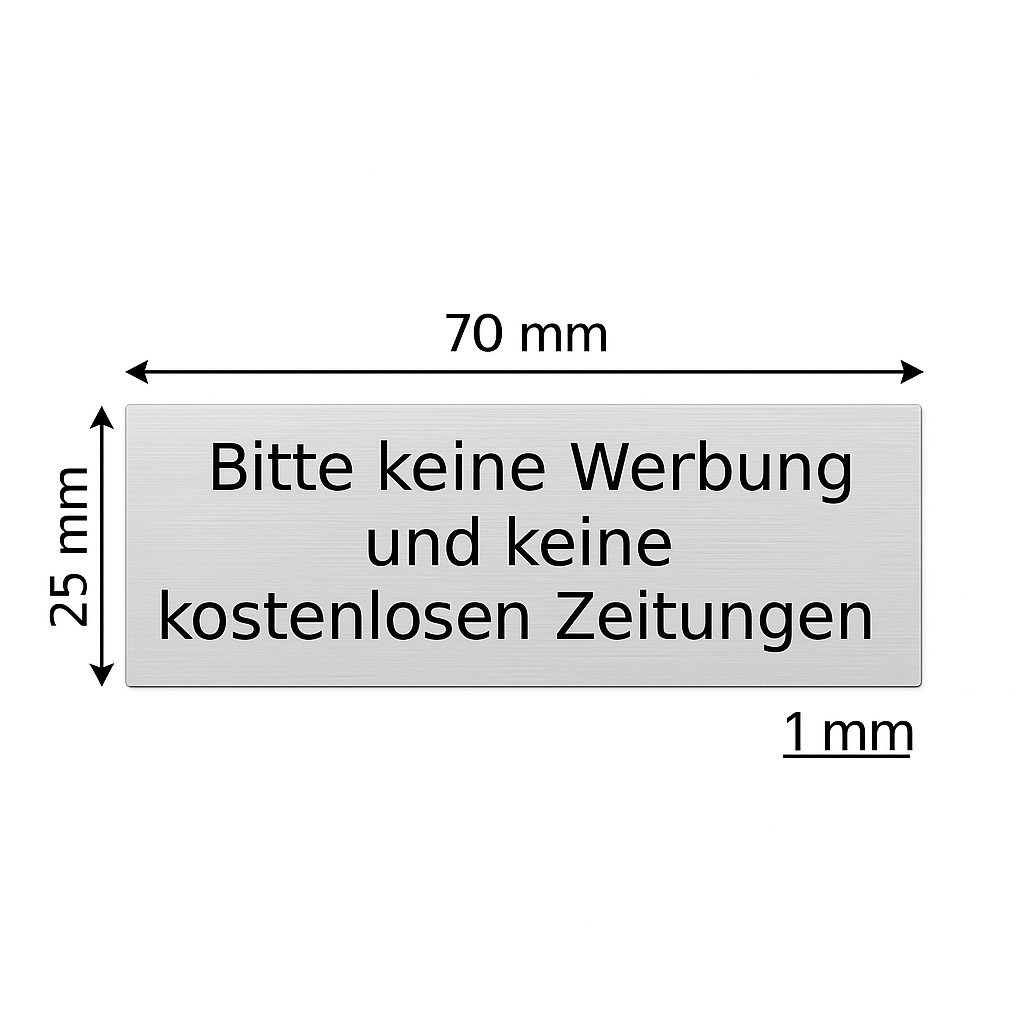 Bitte keine Werbung Schild