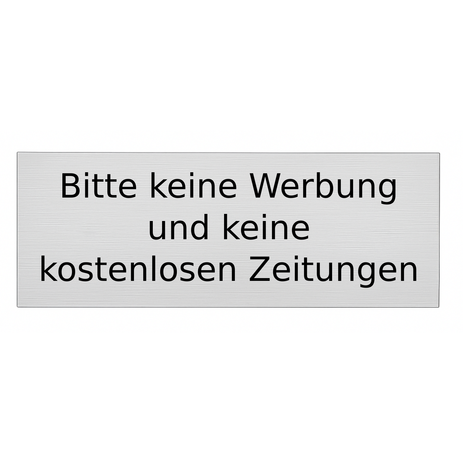 Bitte keine Werbung Schild