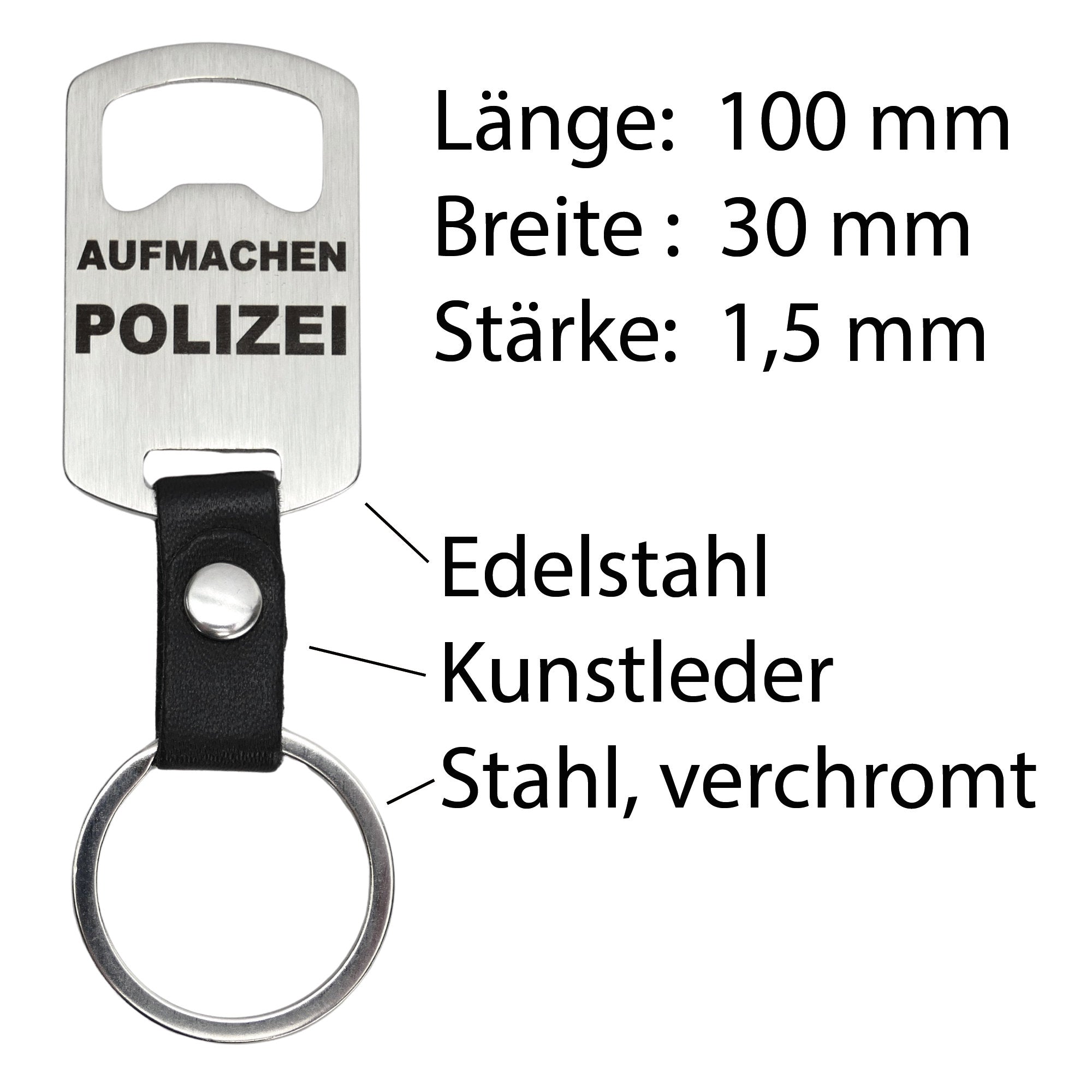 Flaschenöffner Schlüsselanhänger Viele SPRÜCHE Bieröffner Kapselheber Lustiges Geschenk für Polizei Arzt Feuerwehr Studenten uvm.