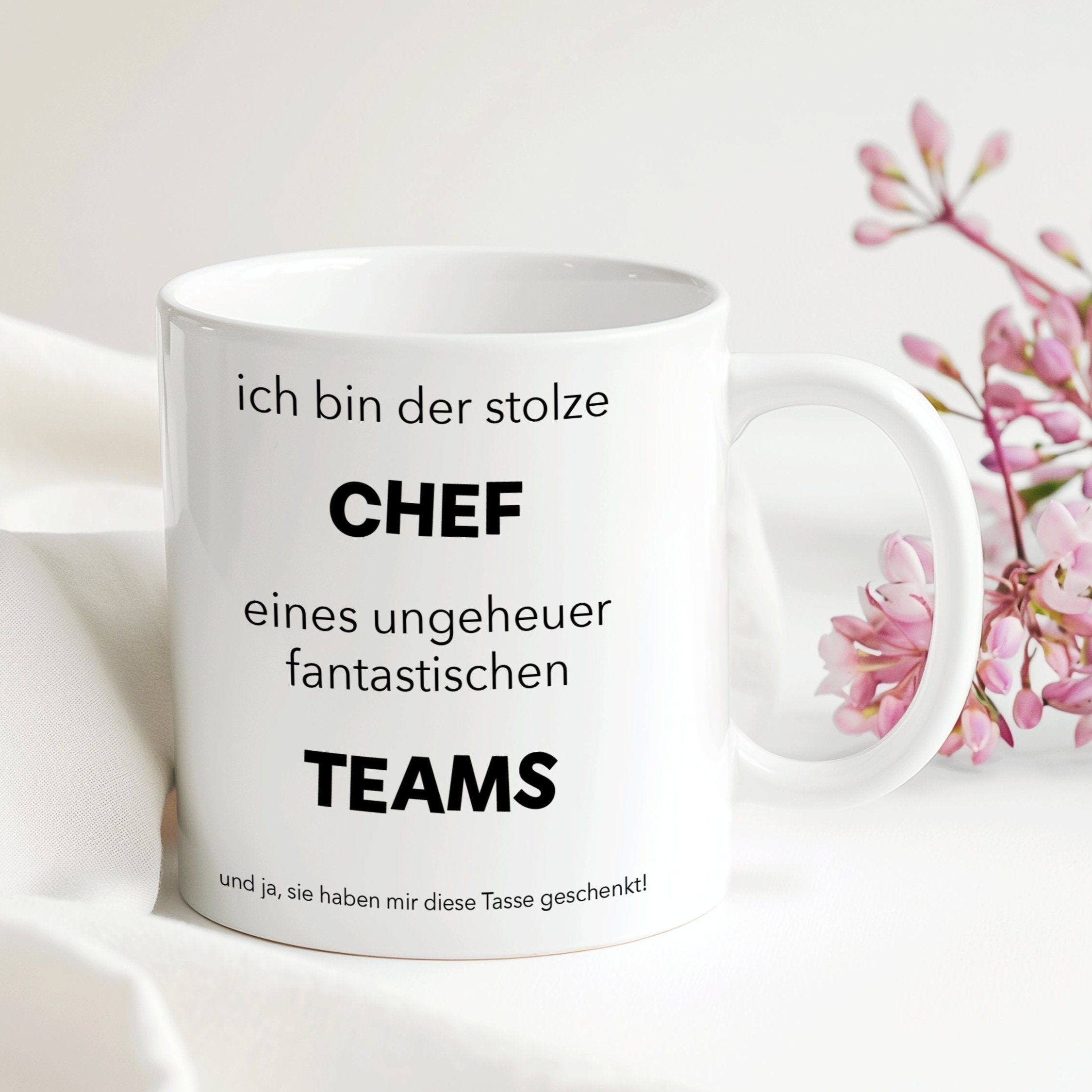 Chef/-in Tasse Arbeit | Chef Chefin Tasse für die Arbeit | Geschenk Weihnachten Geburtstag | 330 ml