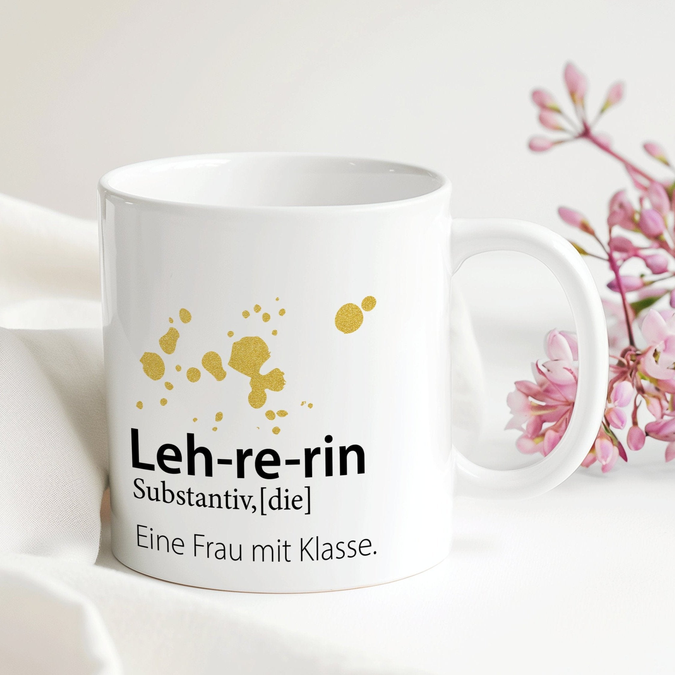 Lehrer/-innen Tasse Wortbeschreibung | Geschenk Rente Geburtstag Weihnachten | 330 ml - 0146 / 0147