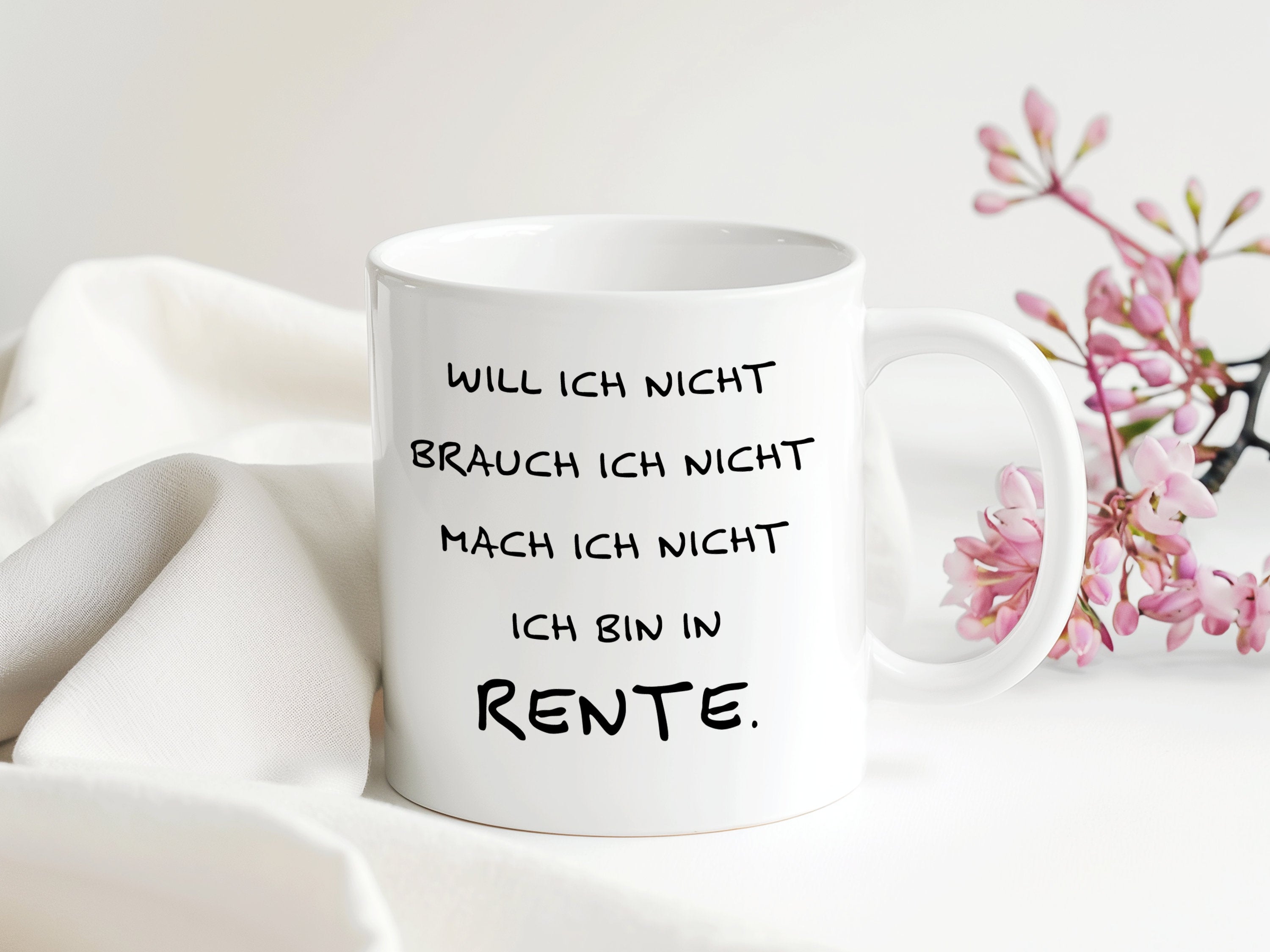 Tasse zur Rente | Geschenk Geburtstag Weihnachten Valentinstag Arbeitskollegen | 330 ml - 0282