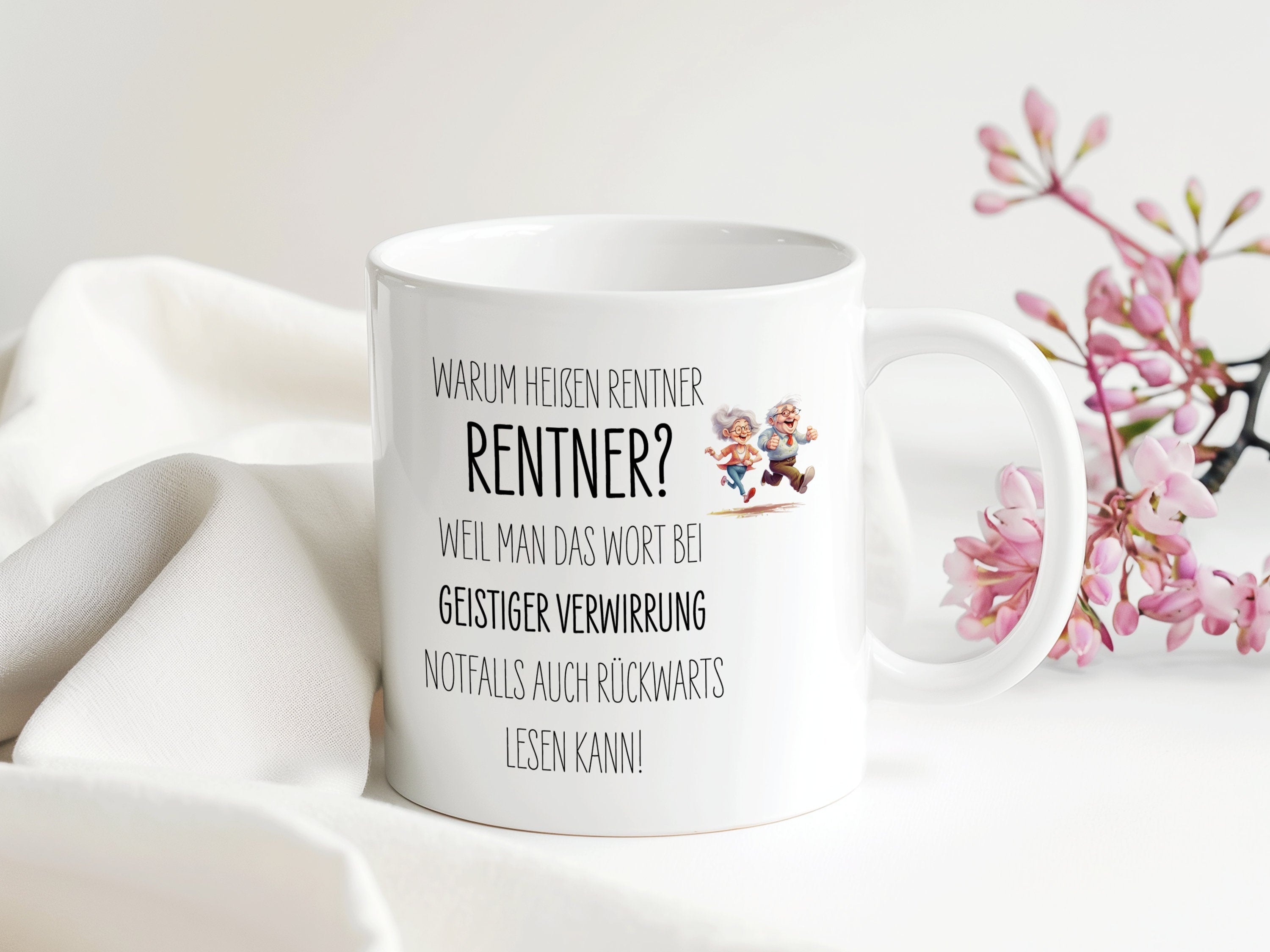 Tasse zur Rente | Geschenk Geburtstag Weihnachten Valentinstag Arbeitskollegen | 330 ml - 0275