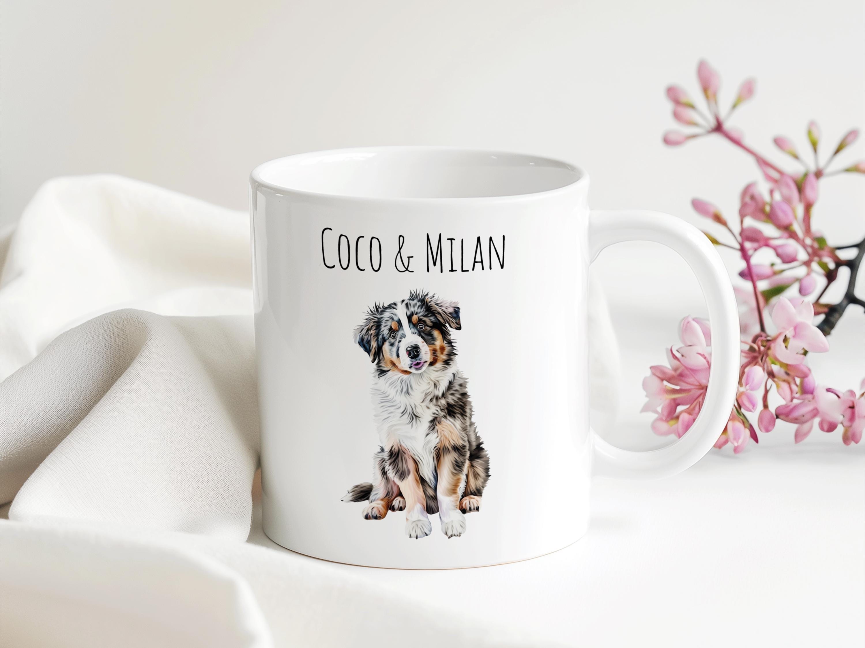 Hundetasse Personalisiert mit Namen viele Rassen | Geschenk Weihnachten Wichteln Muttertag Vatertag Geburtstag | 330 ml - 0308