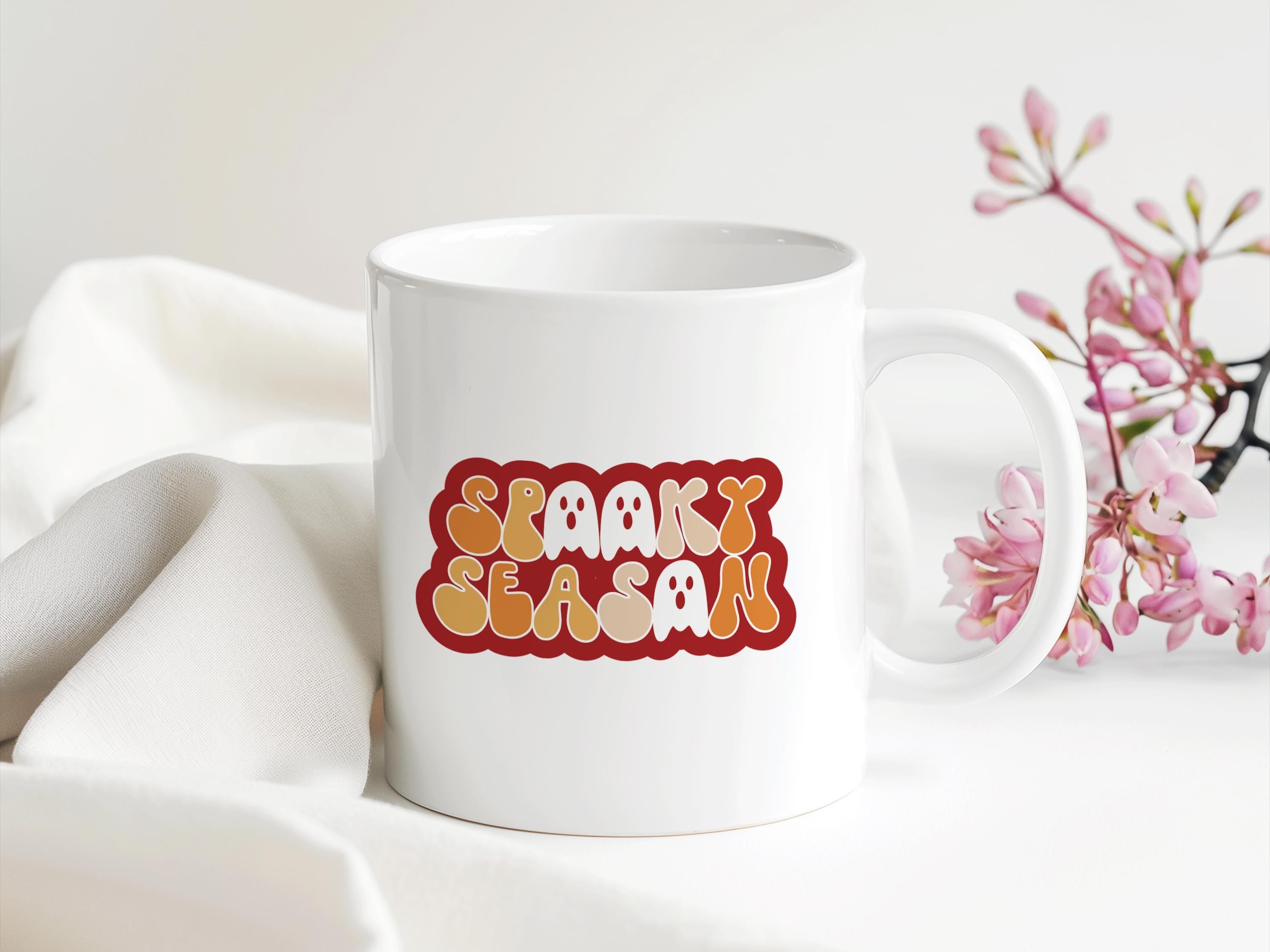 Tasse Spooky Season | Ghost Süßes oder Saures | Geschenk Halloween Geburtstag | 330 ml - 0302