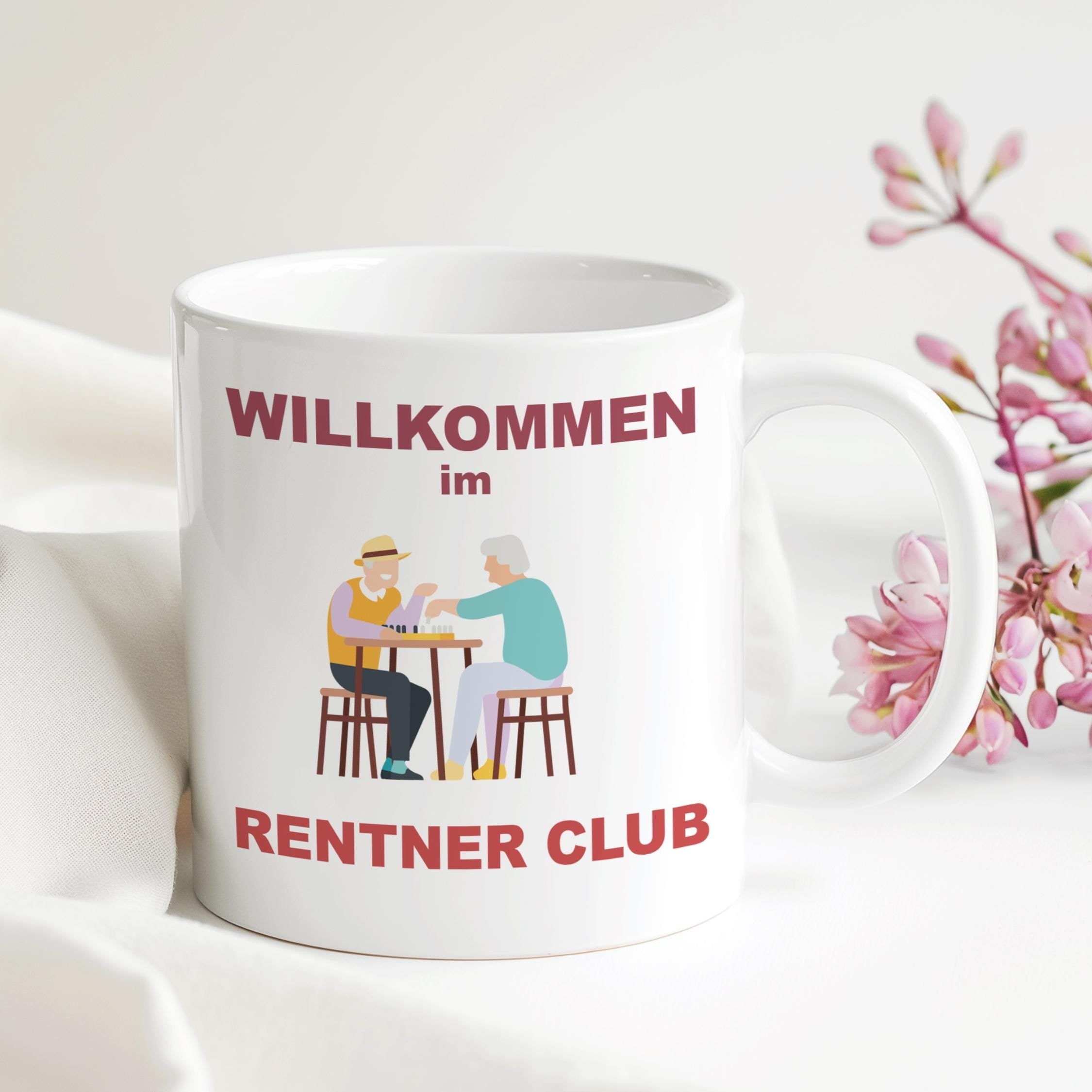 Rentner Tasse | Geschenk Ruhestand Geburtstag Weihnachten Ostern 330 ml - 0322