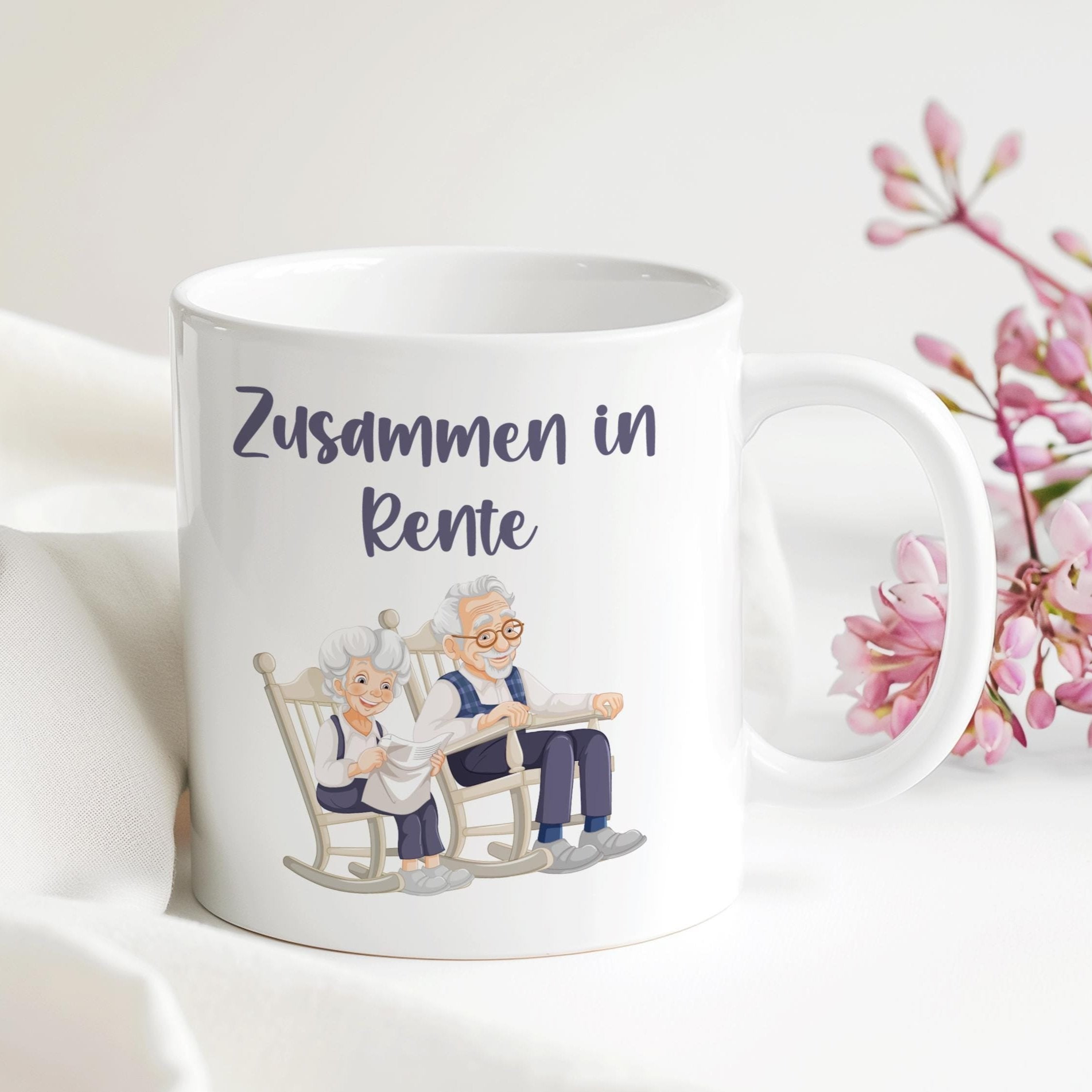 Tasse für Rentnerpärchen | Geschenk Ruhestand Geburtstag Weihnachten Ostern 330 ml - 0323