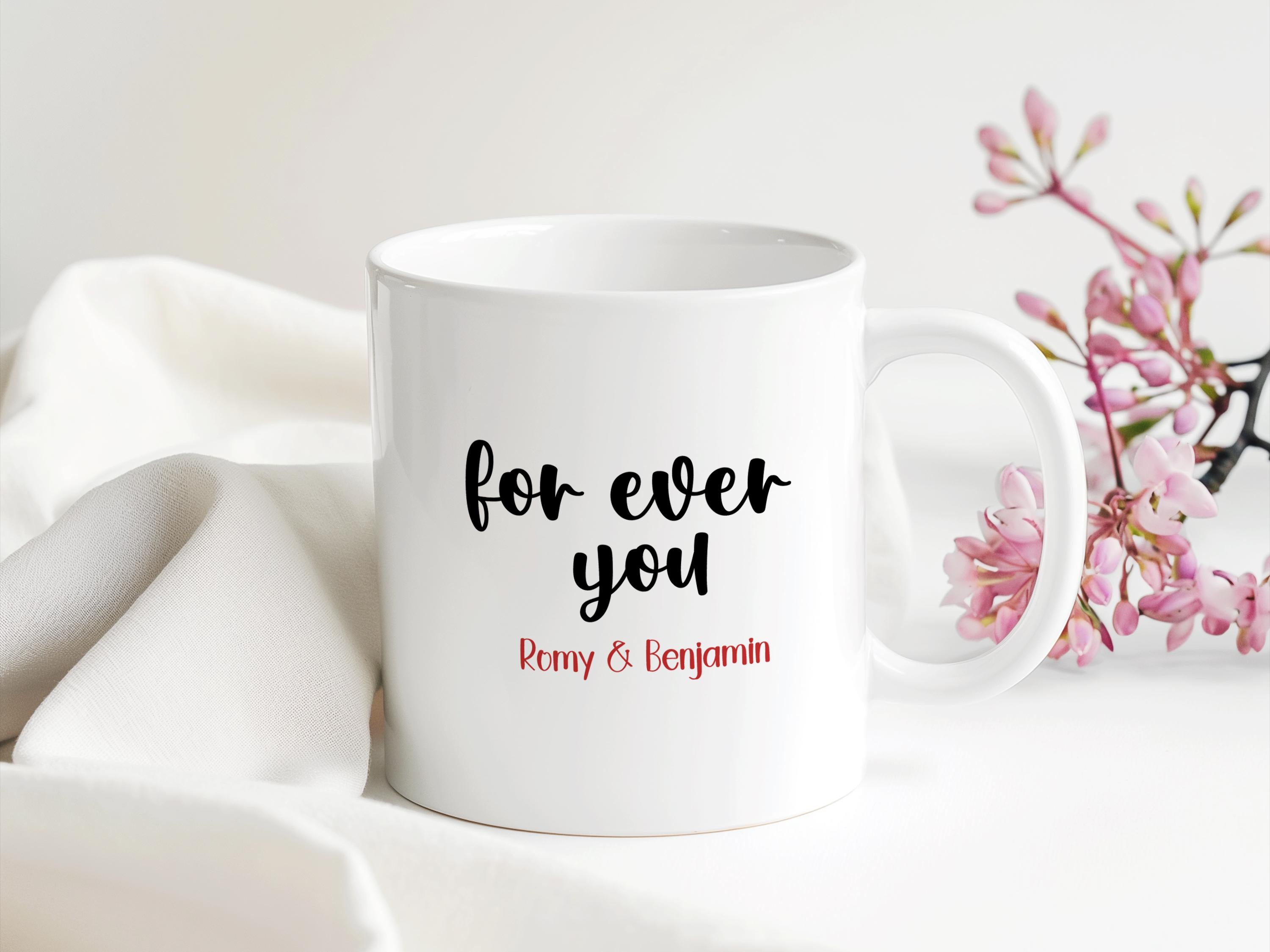 Personalisierte Pärchen Tasse | Liebe Geschenk Valentinstag Geburtstag Beziehung Freunde | 330 ml -0346