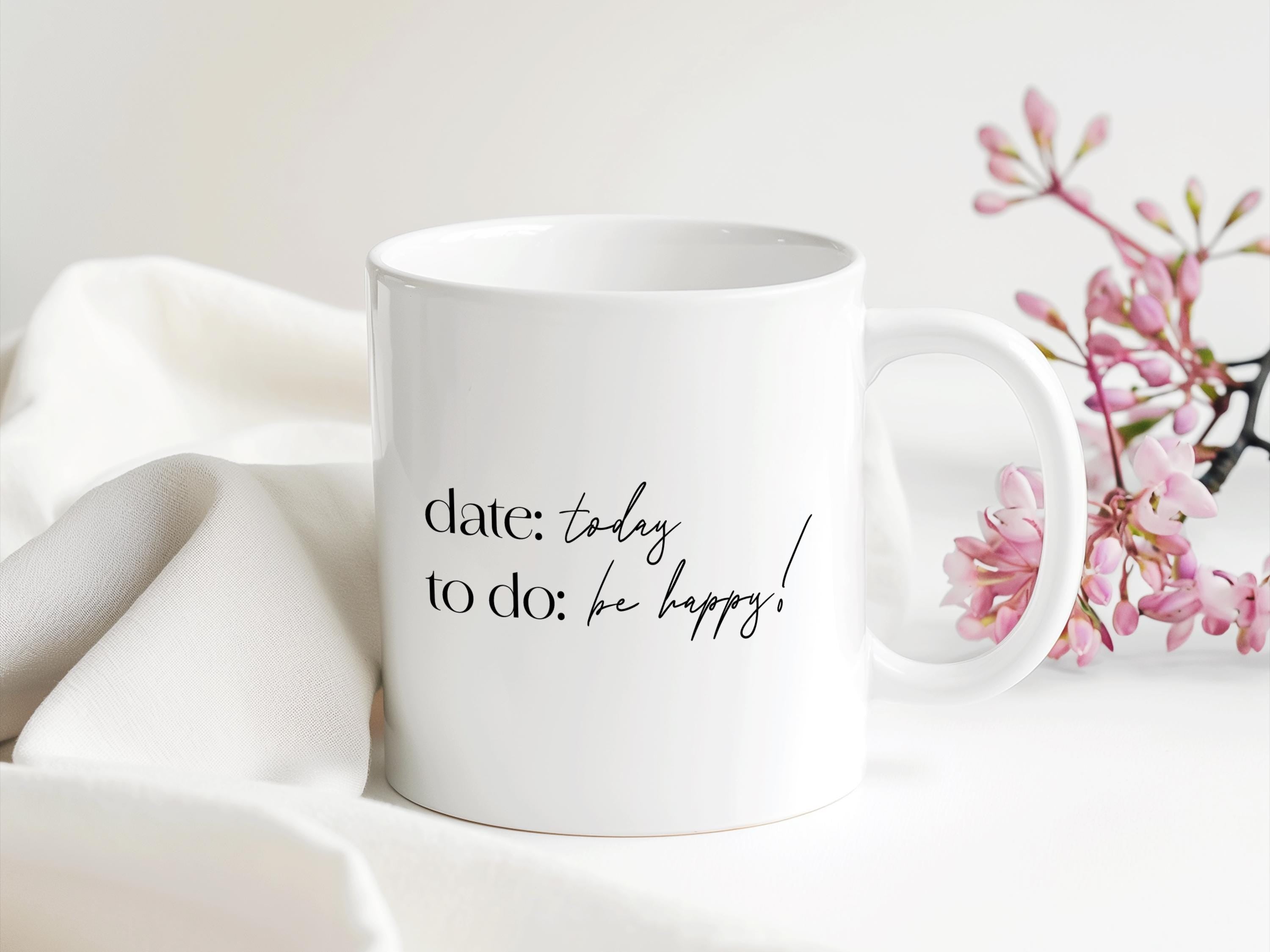 be happy Tasse | Geschenk Valentinstag Hochzeitsgeschenk Freunde | 330 ml - 0357