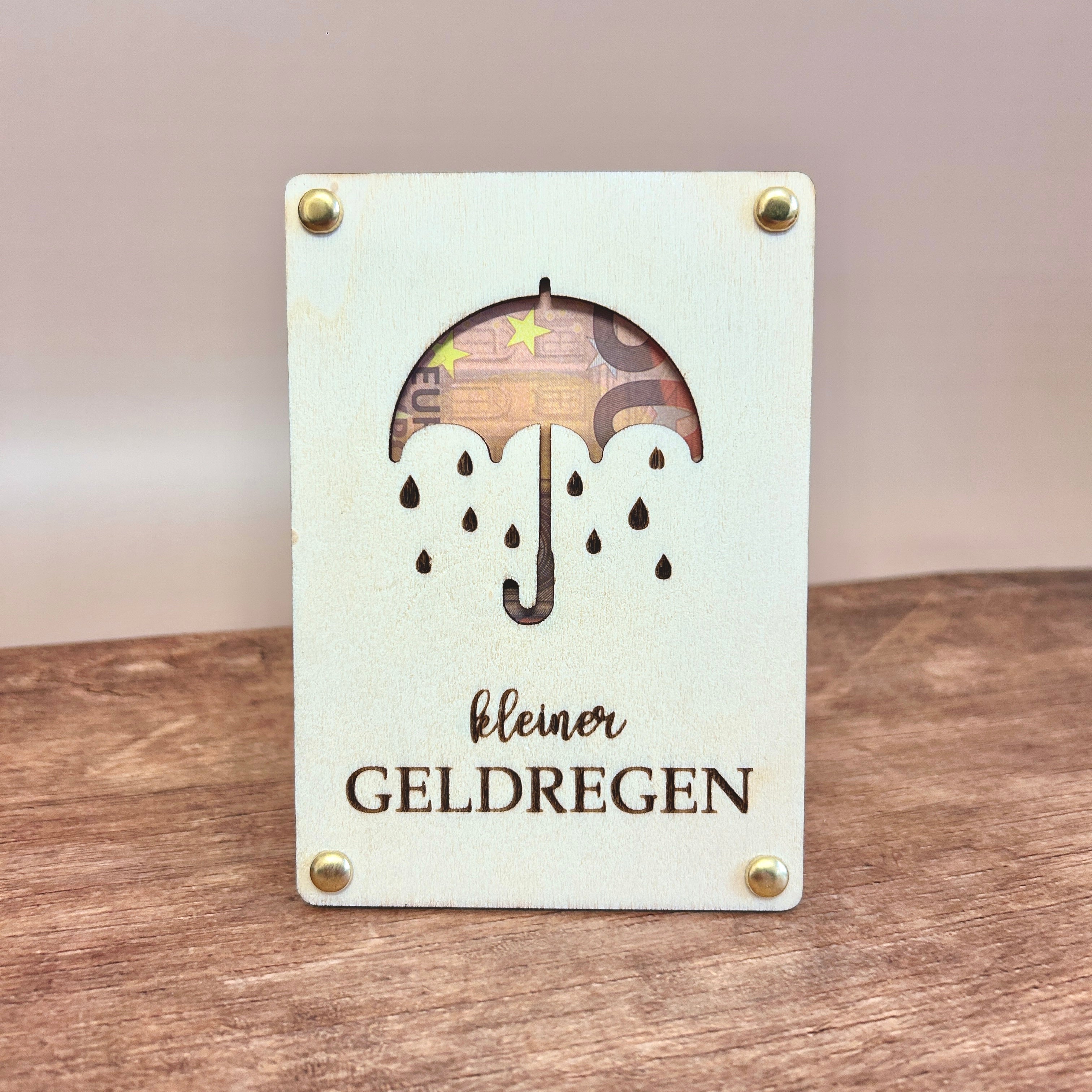 Geldgeschenk Holz | kleiner Geldregen
