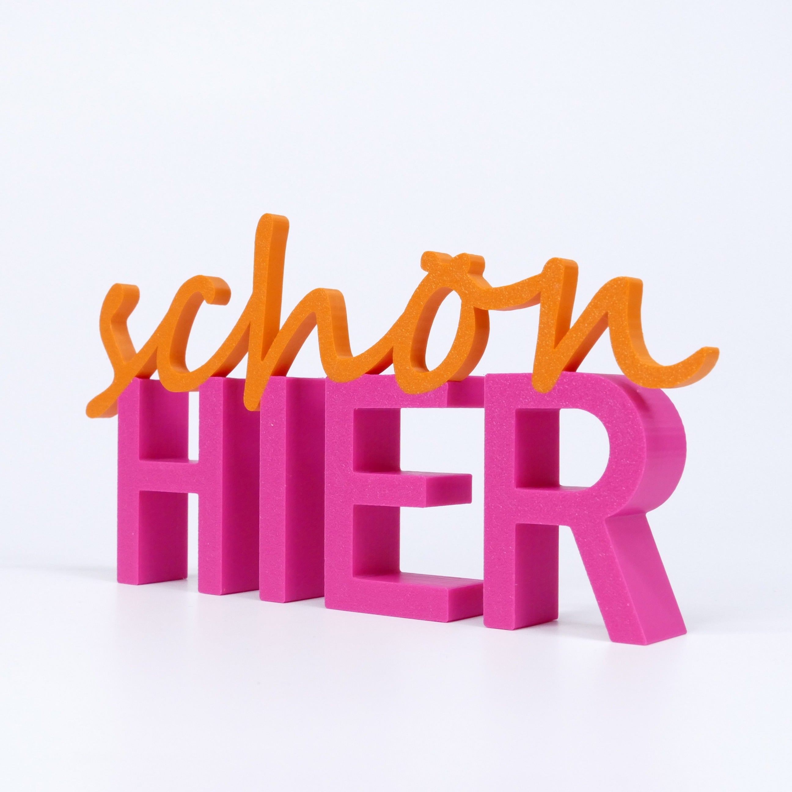 schön HIER Schriftzug Deko 3D Aufsteller