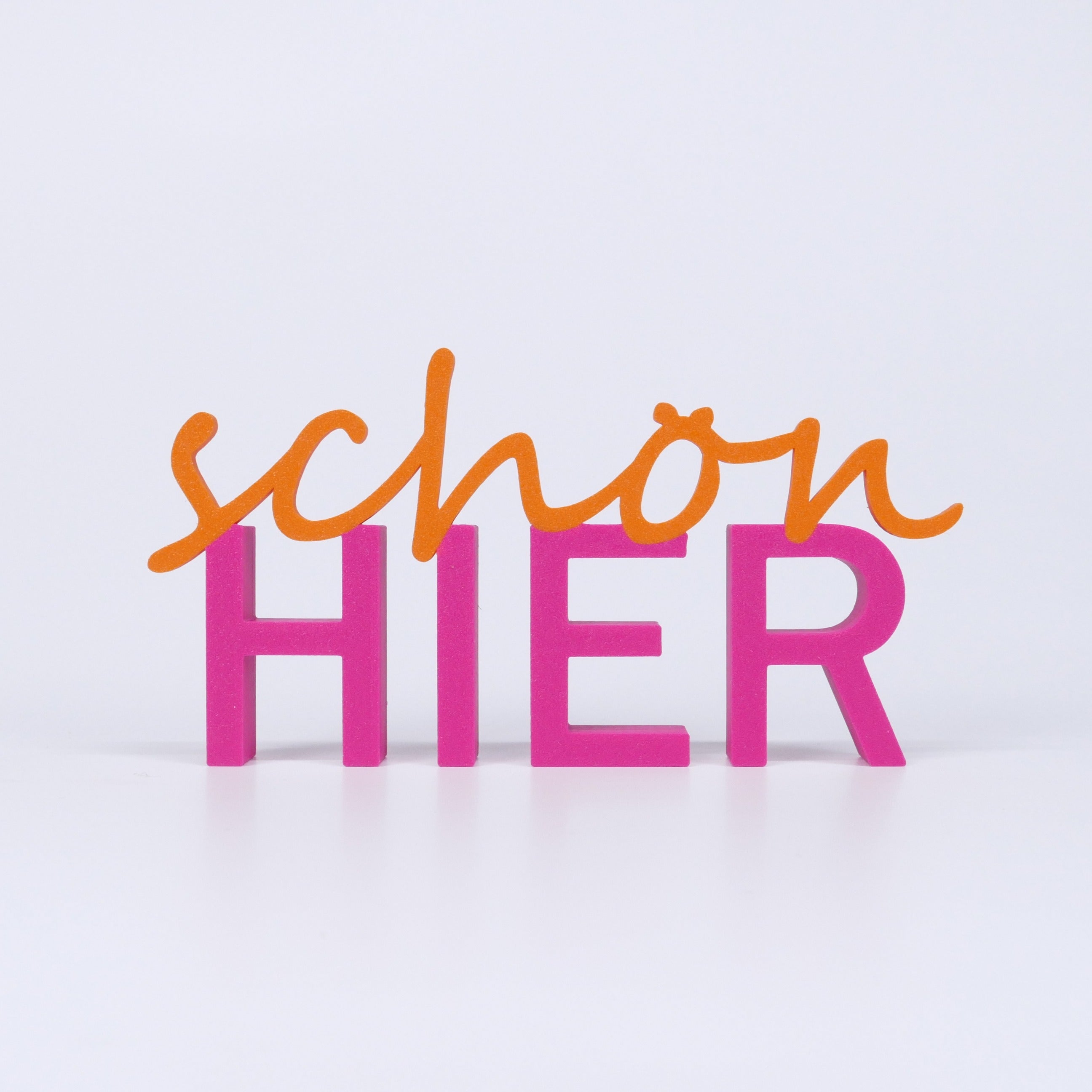 schön HIER Schriftzug Deko 3D Aufsteller