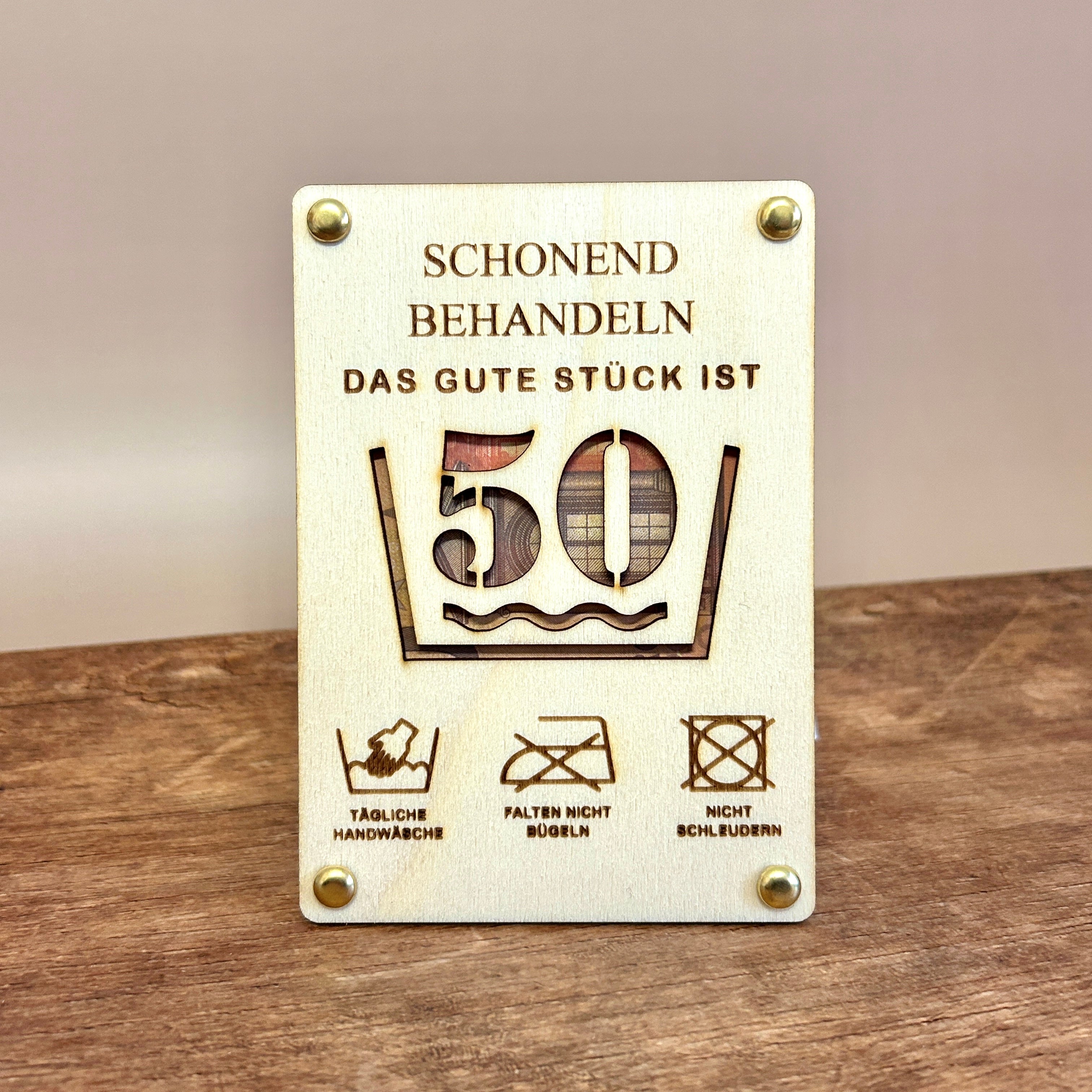 Geldgeschenk Holz | schonend behandeln
