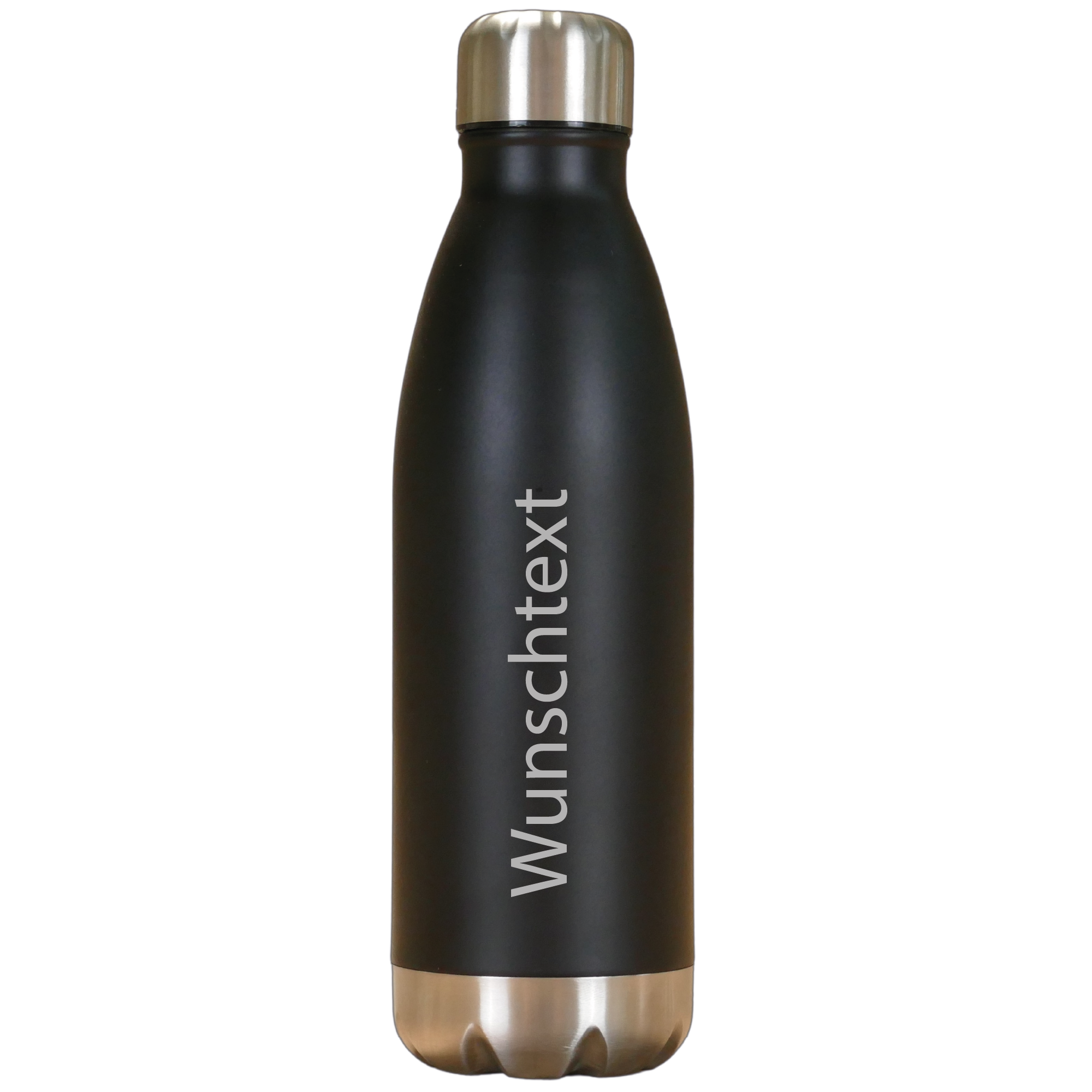 Flasche Edelstahl 500ml Schwarz - Wiens3d