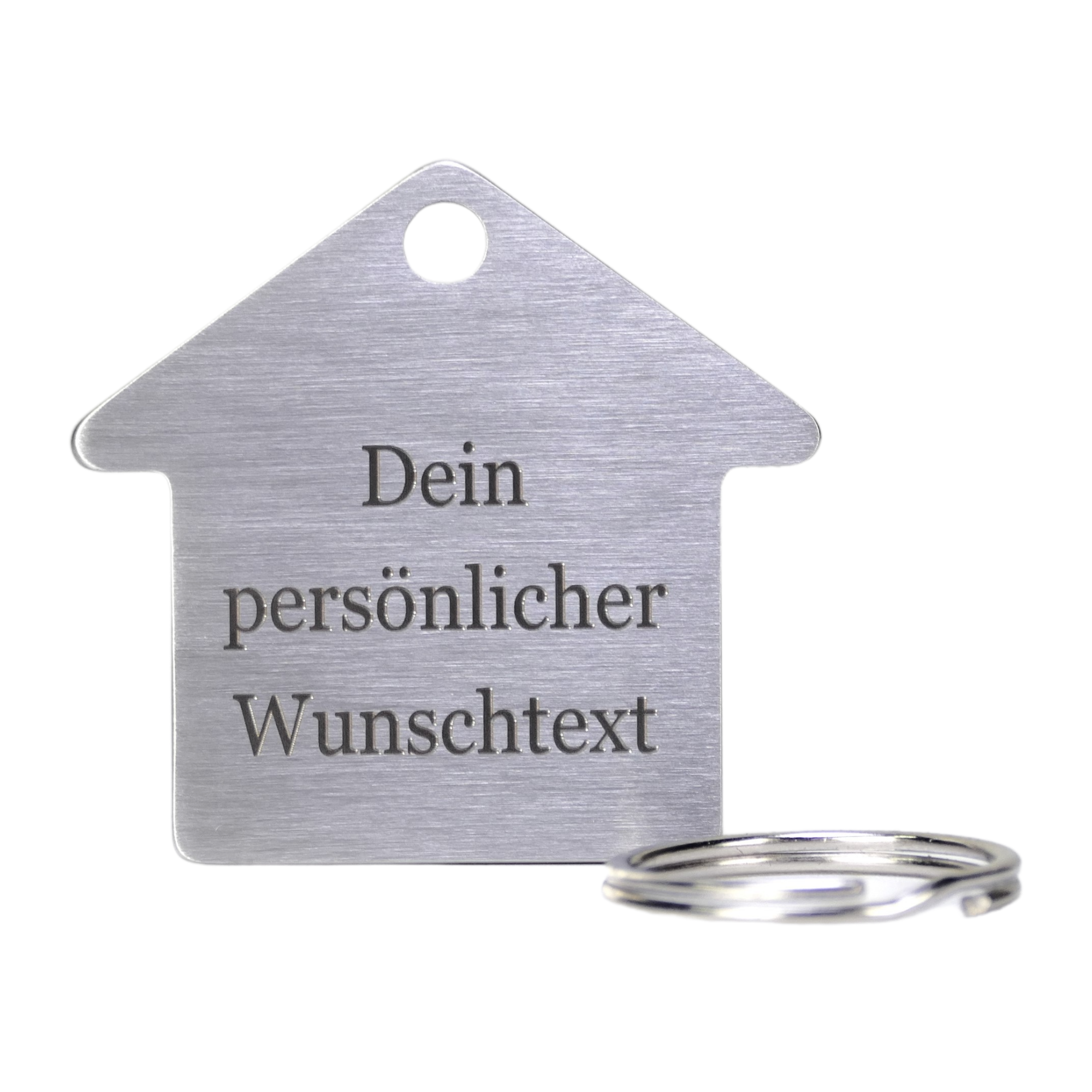 Schlüsselanhänger Haus mit Gravur - Wiens3d