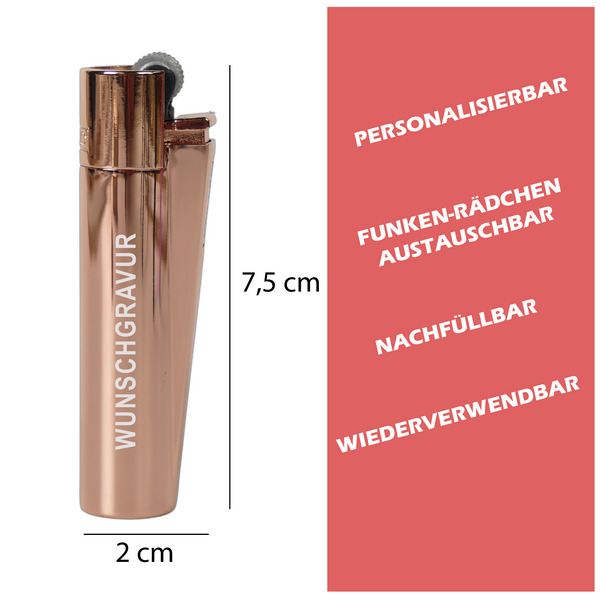 Clipper Personalisiert Rose Gold - Wiens3d